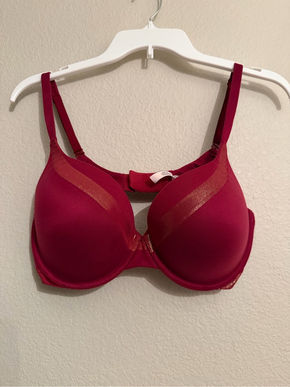 Victoria's Secret Magenta T-Shirt Bra with Sheen Trim
